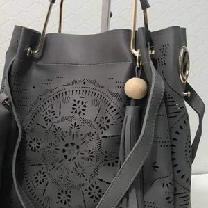 Kate Spade Leather Perforated Tassel  Handbag NWOT